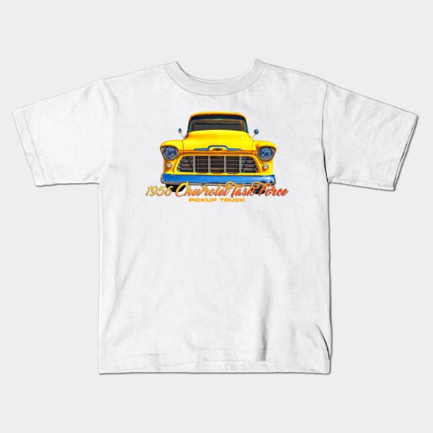 1956 Chevrolet Task Force Pickup Truck Kids T-Shirt by Gestalt Imagery